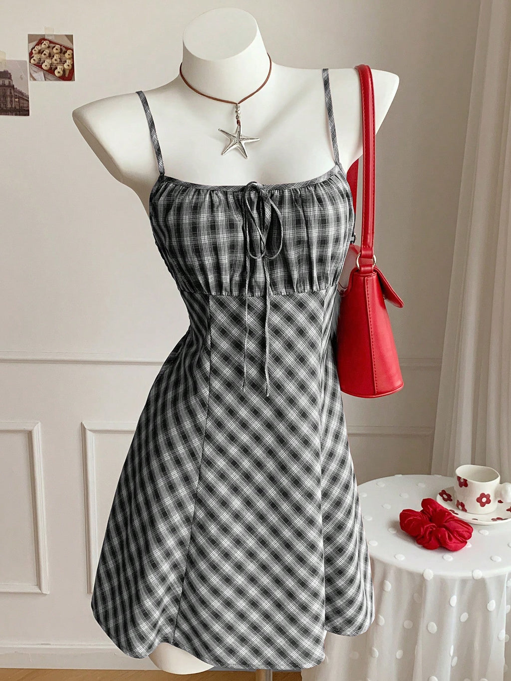 EZwear Pale Yellow Woven Slip Dress For Women, Romantic,Casual