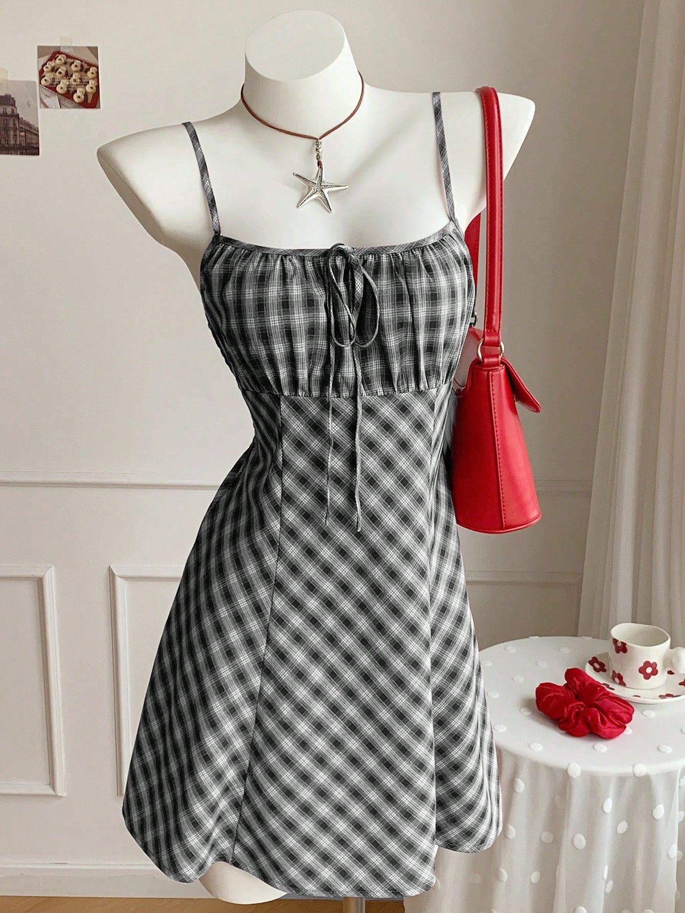 EZwear Pale Yellow Woven Slip Dress For Women, Romantic,Casual