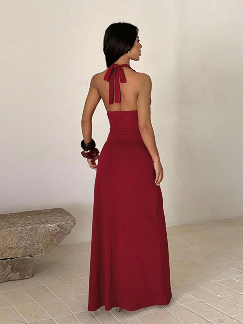 Summer, Elegant Party Dress, Waist Pleated Luxury Evening Dress With