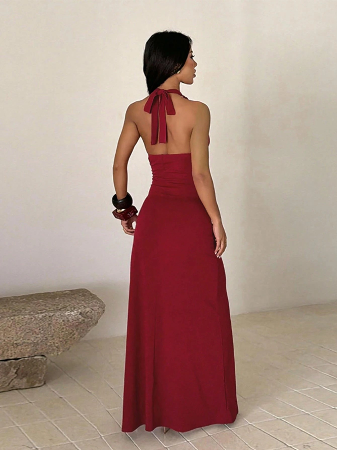 Summer, Elegant Party Dress, Waist Pleated Luxury Evening Dress With