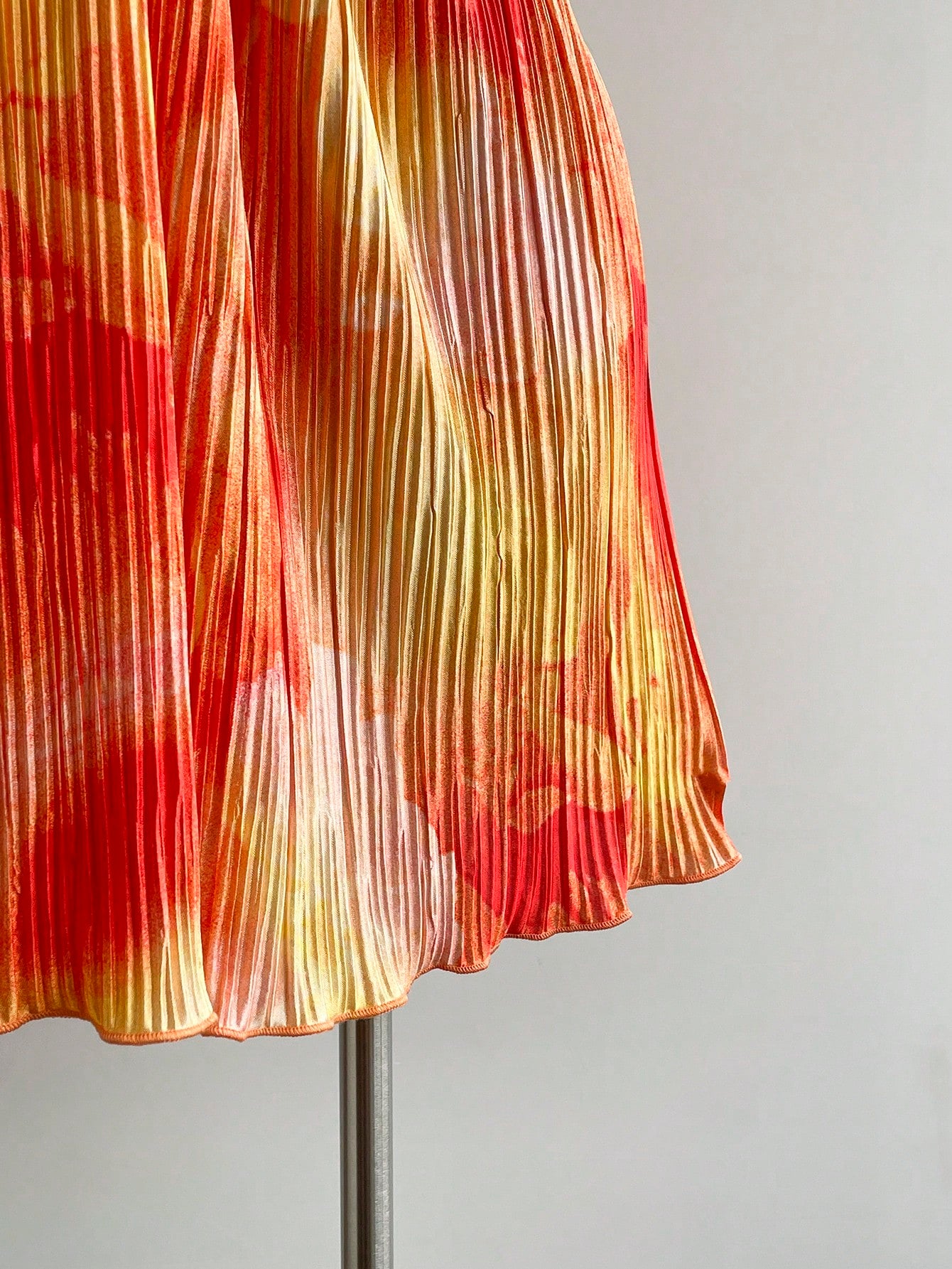 Rusttydustty Party Sunset Tie-Dye Backless Mini Dress, Vacation Pleated Flowy Dress, Tea Party, Beach, - image 7