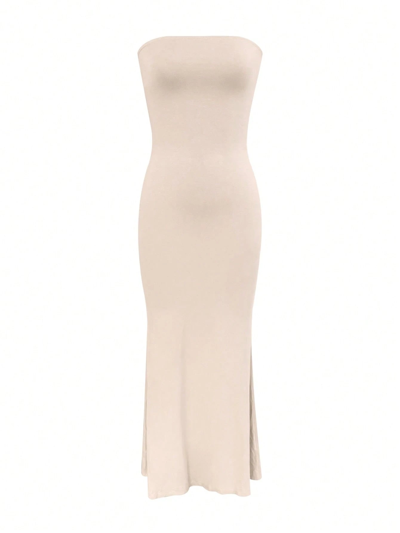 LovelyWholesale Women's Sexy Strapless Slimming Sheer Long Black