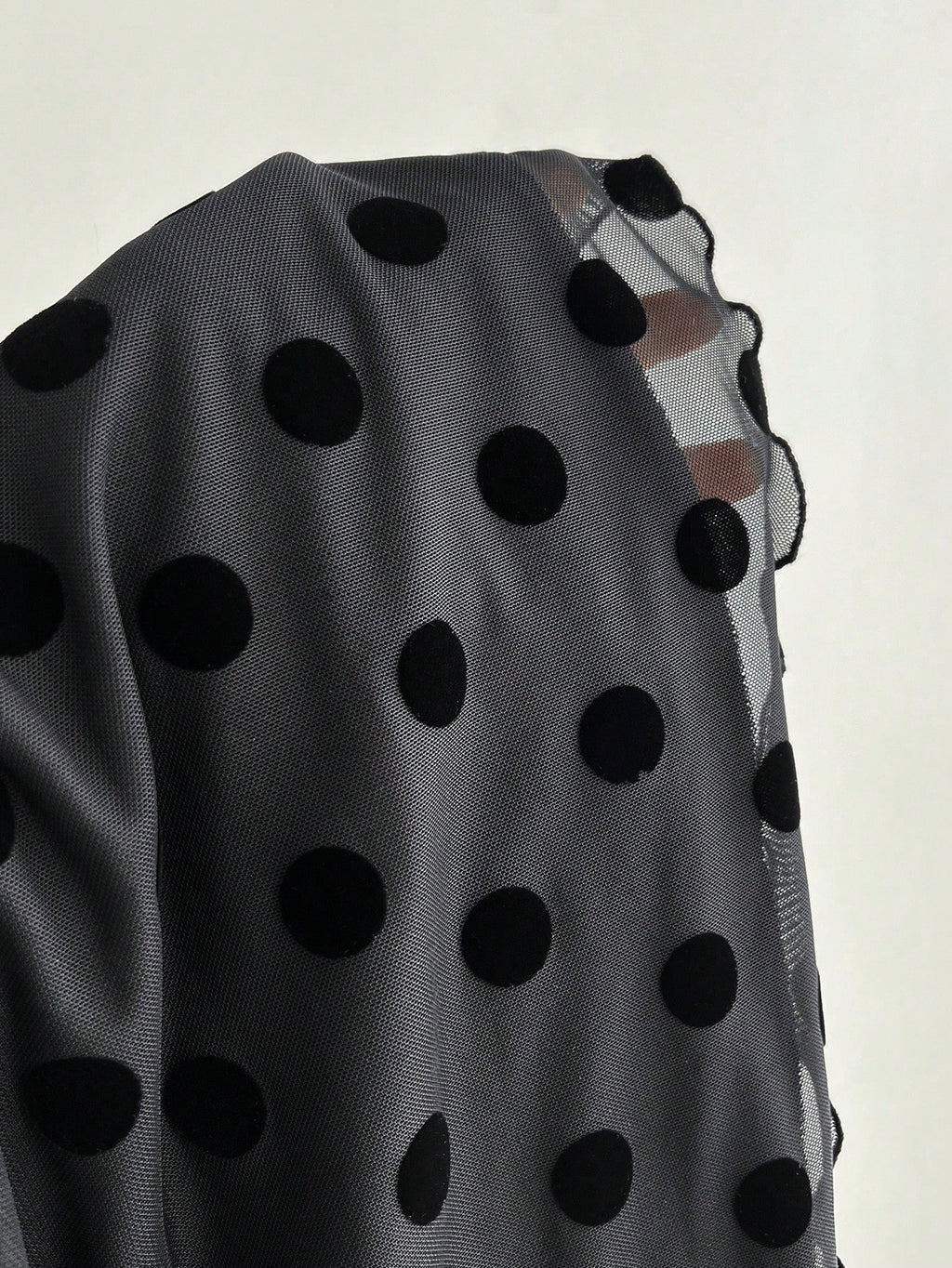 Flirla Women's Black Polka Dot Lace Patchwork Sexy V-Neck Fitted Mini