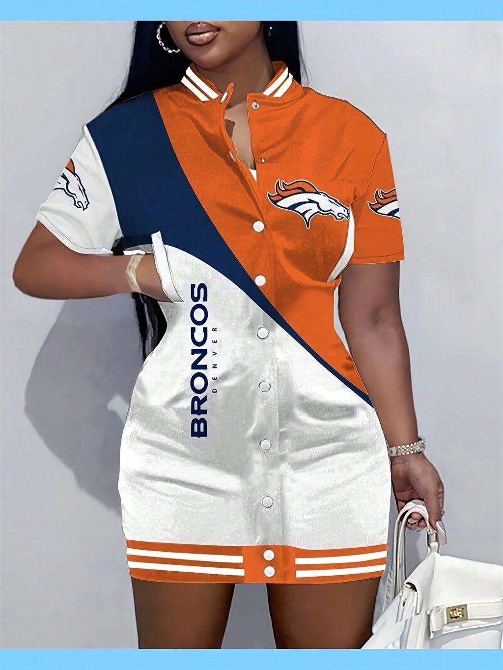 N-F-L Den-Ver Broncos Women's Football Uniform, Baseball Dress,