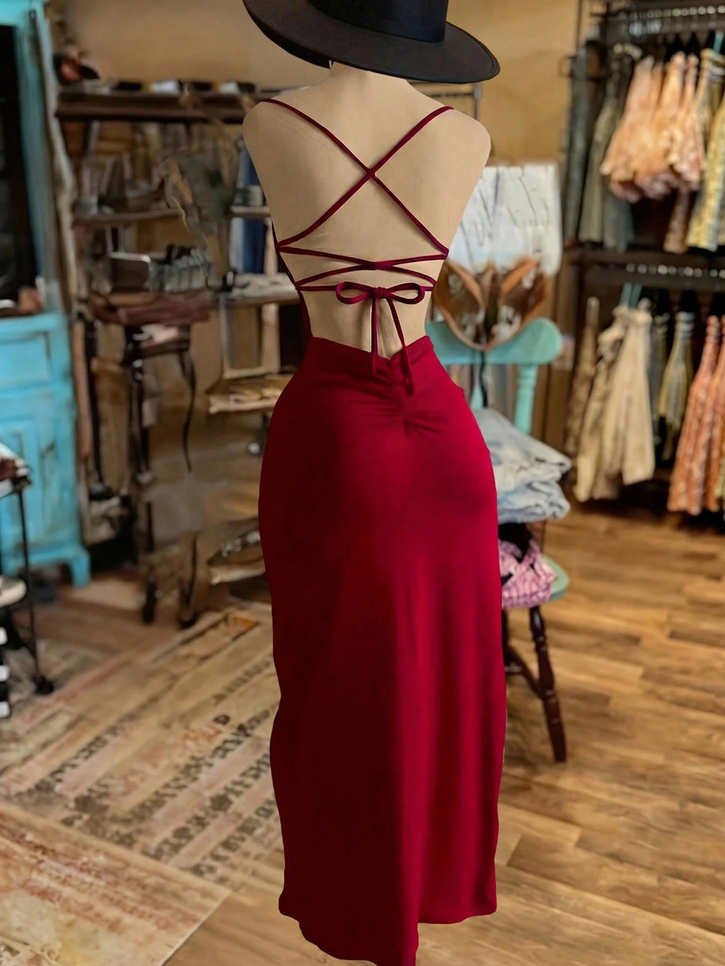 NostaNoir Women's Fashionable Solid Color Slit Dress - image 5