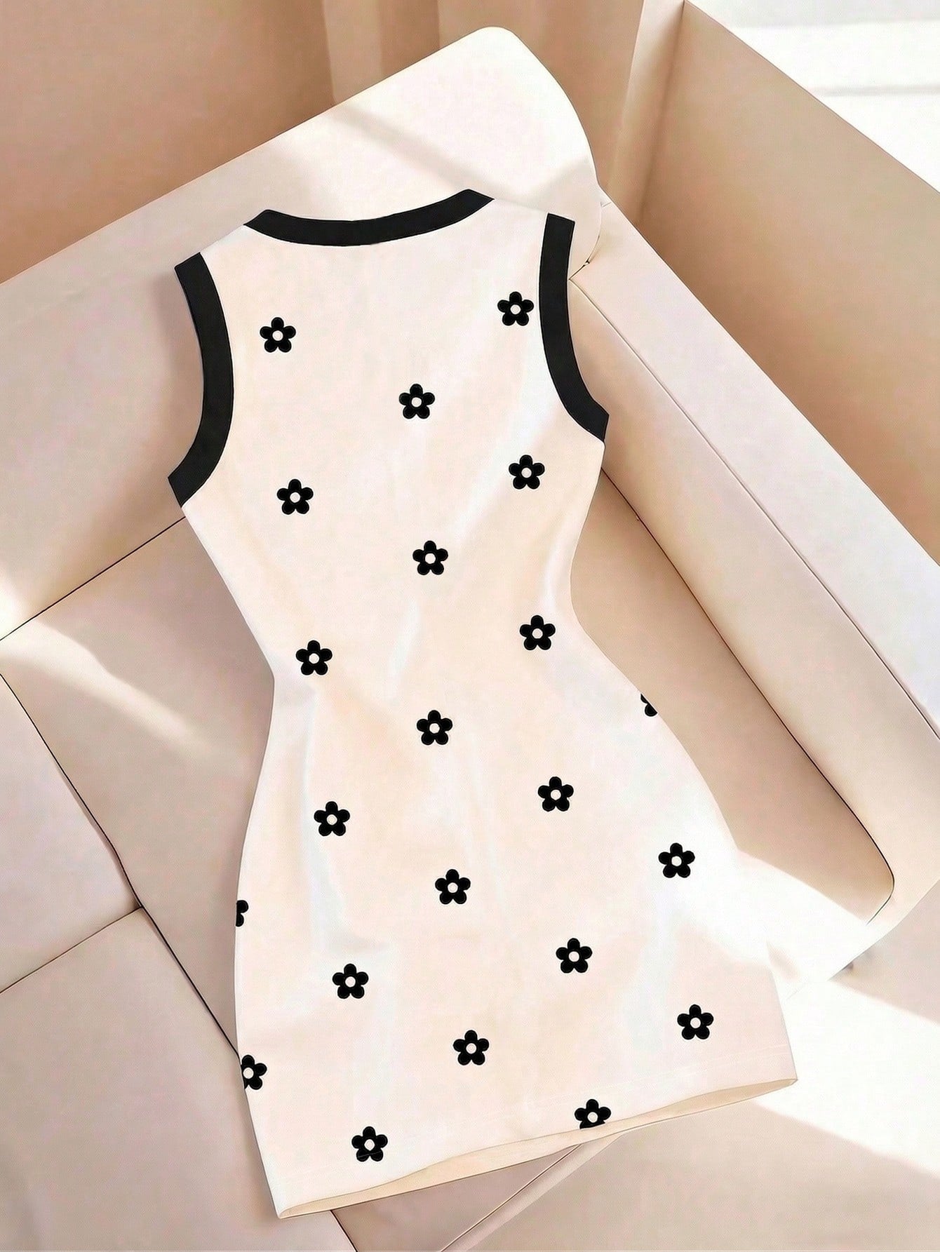 Resyla Casual Vintage Khaki & Light Color Floral Print Dress