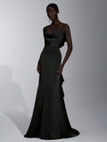 Elitara Elegant Red Summer Knitted Halter Top,Open Back Ruffled Hem A-Line Evening Party Wedding Guest