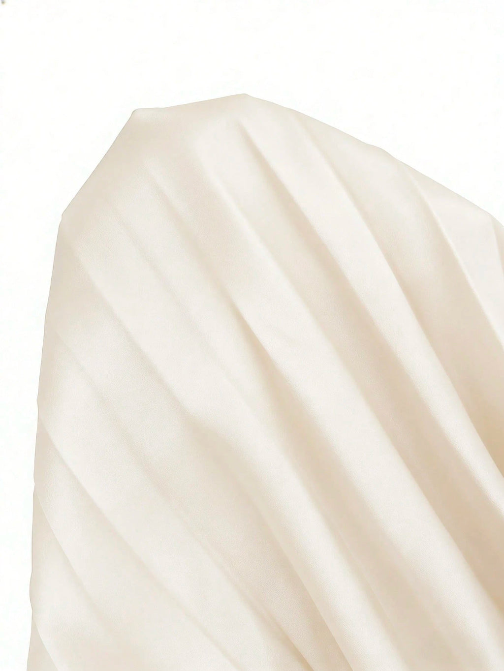 Elenzga New V-Neck Ruffle Sleeve Woven Solid Color Metal Decor