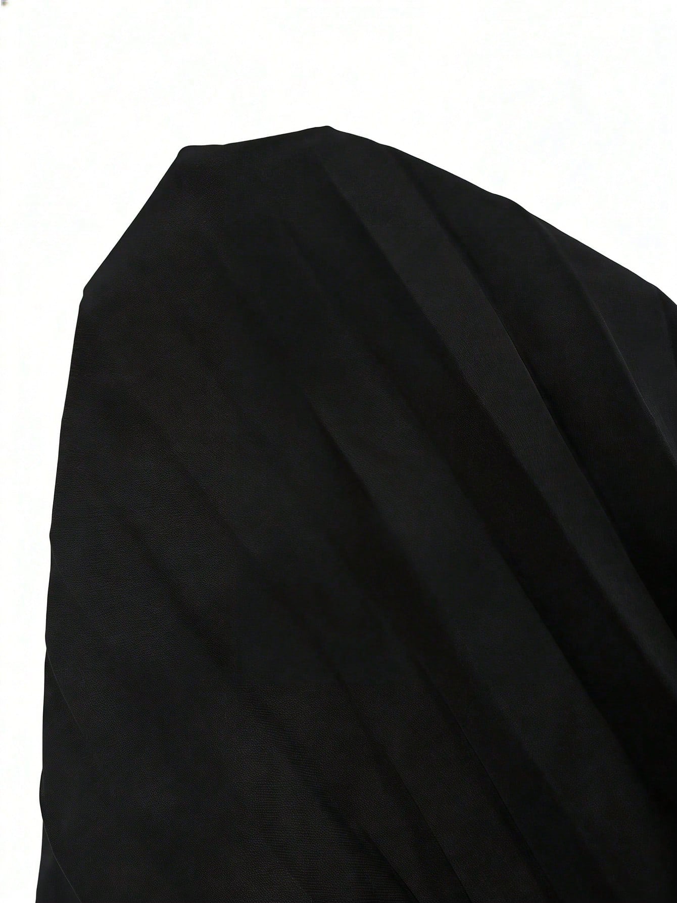 Elenzga New V-Neck Ruffle Sleeve Woven Solid Color Metal Decor