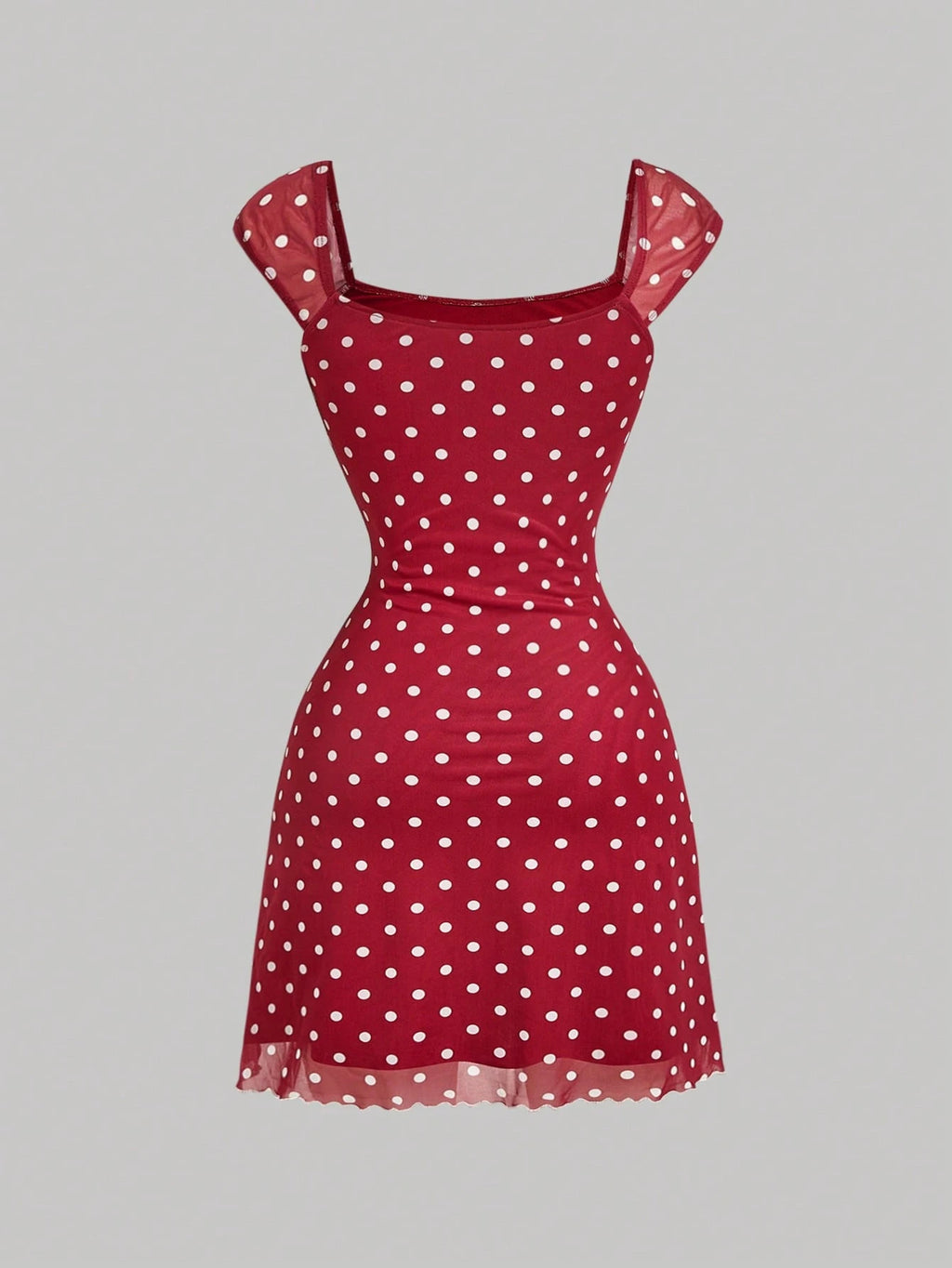 MOD Bowknot Pleated Mesh Abstract Floral Dress, Back To School, Elegant French, Vacation, Going Out Date - image 12