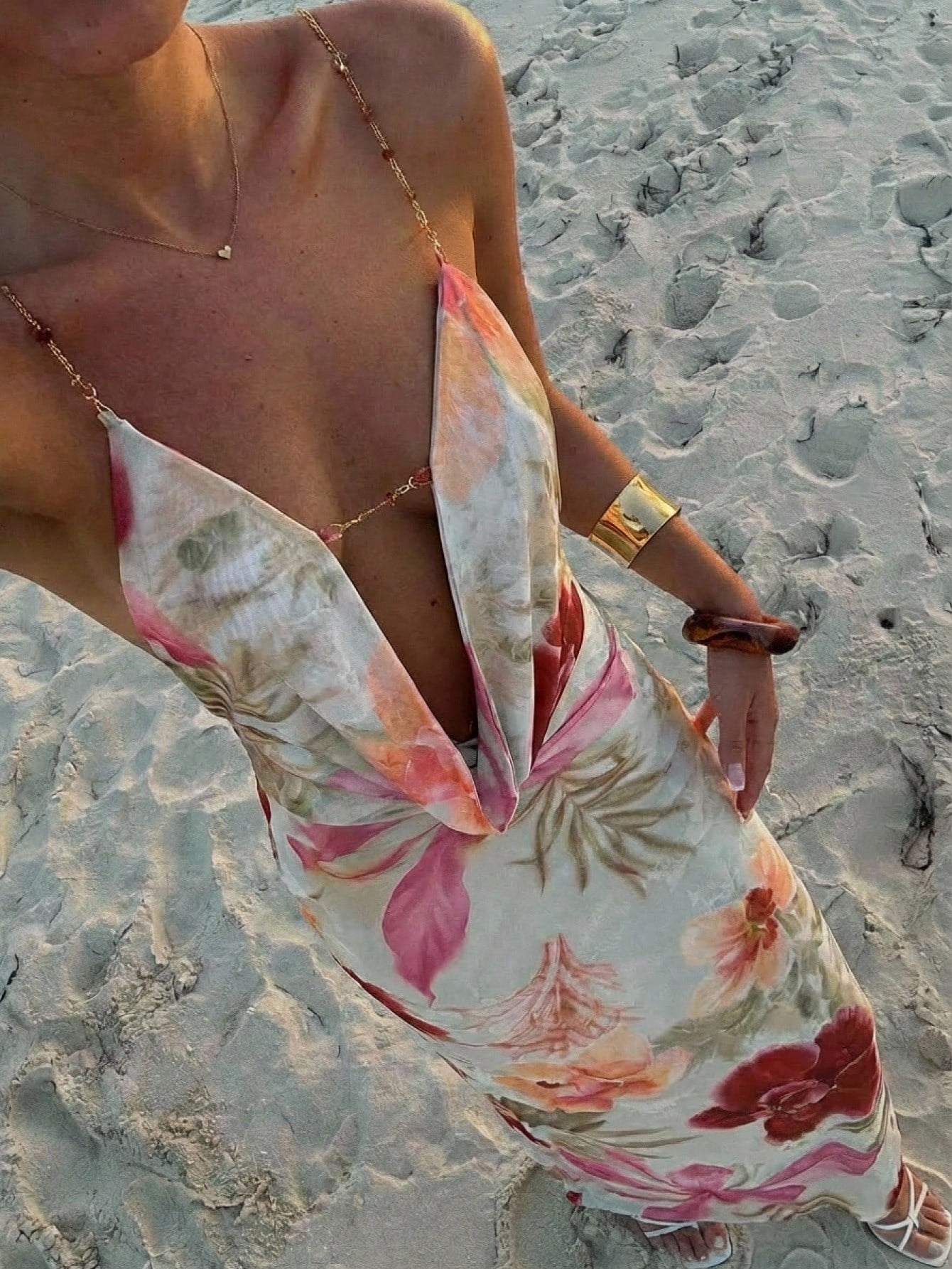 Aloruh Sexy Floral Print Backless Dress, Summer,Summer Dresses For Women - image 11