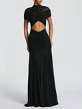 Double-Layer Mesh Elegant & Fashionable Wedding Dress, Sexy Pleated Dress