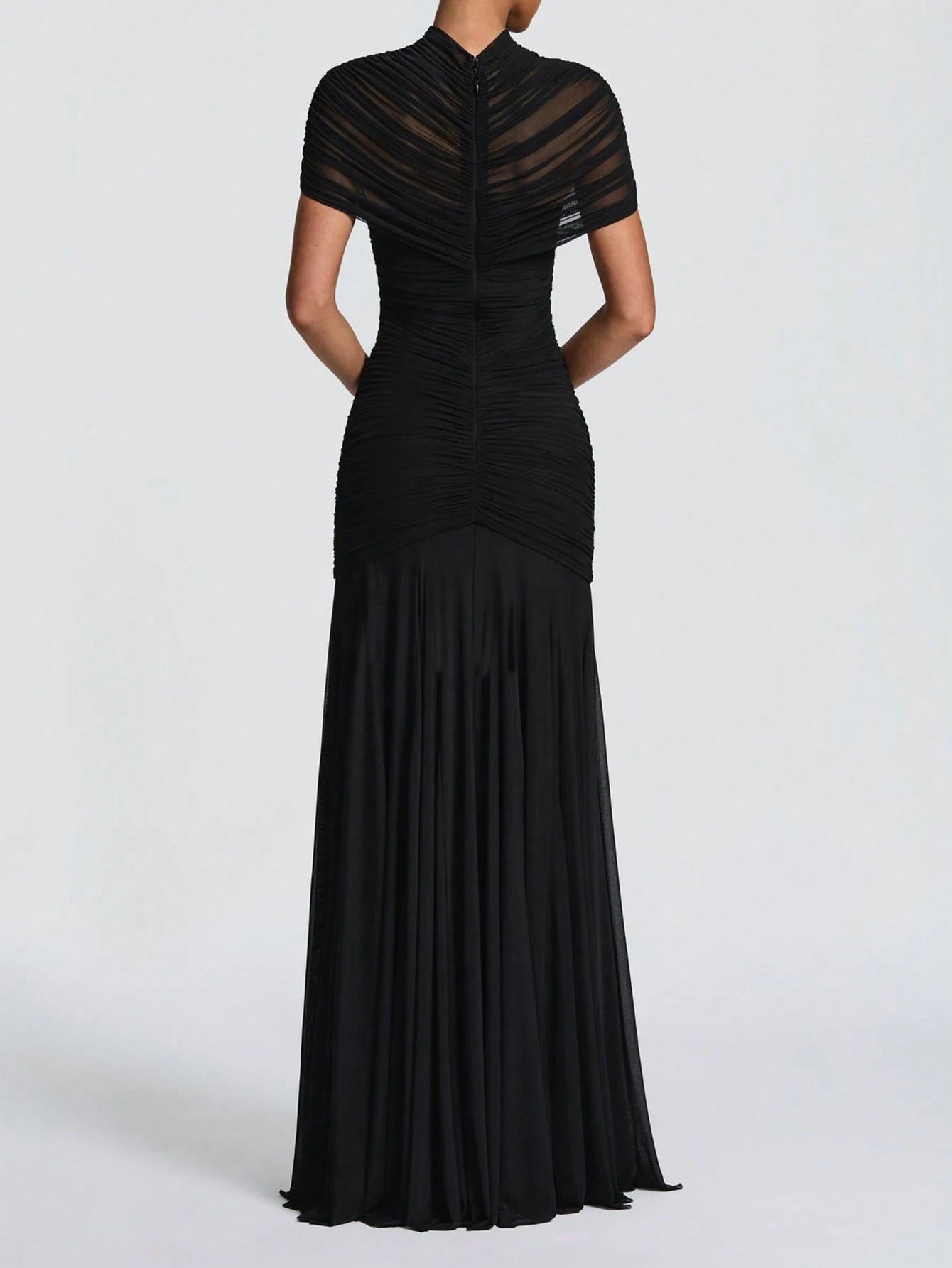 Double-Layer Mesh Elegant & Fashionable Wedding Dress, Sexy Pleated Dress - image 2