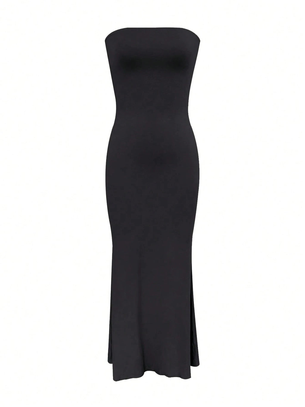 LovelyWholesale Women's Sexy Strapless Slimming Sheer Long Black