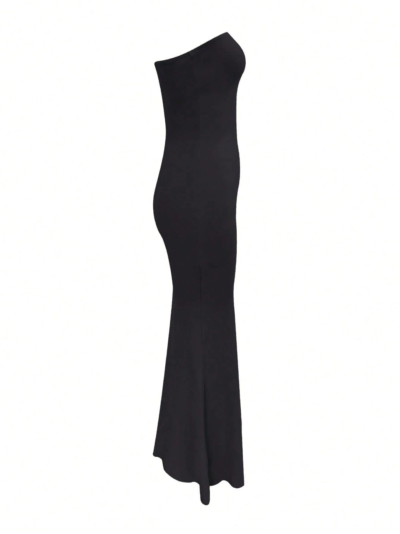 LovelyWholesale Women's Sexy Strapless Slimming Sheer Long Black