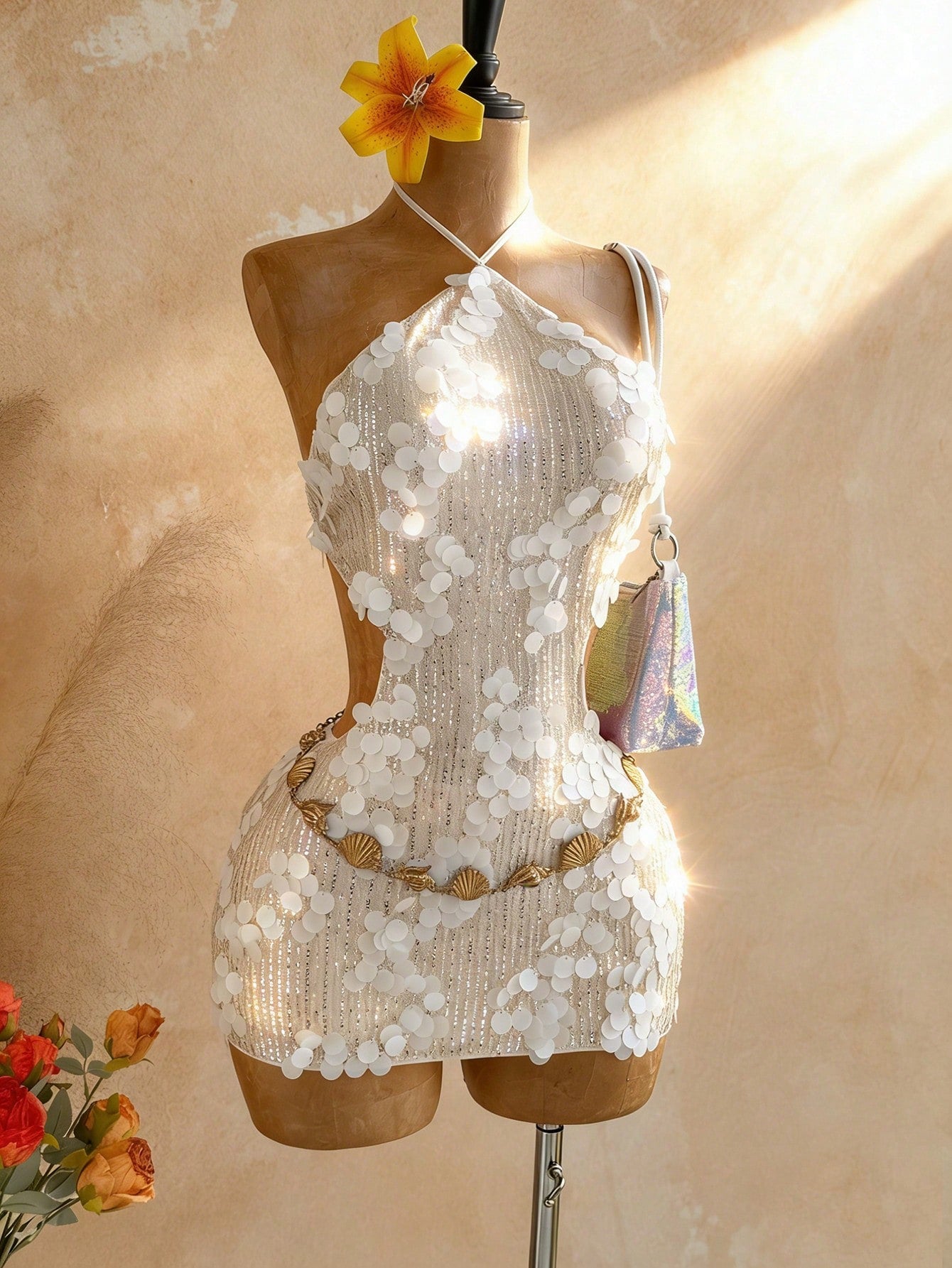 Soleia Women's Sexy Summer Beach Night Out Vacation Style Sequin