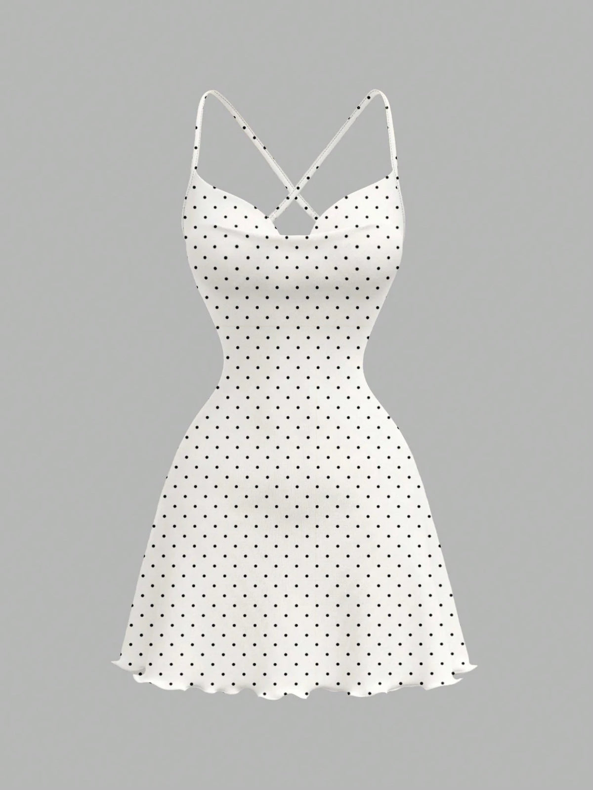 Casual Floral Print Draped Neck Sleeveless Mini Dress For Women