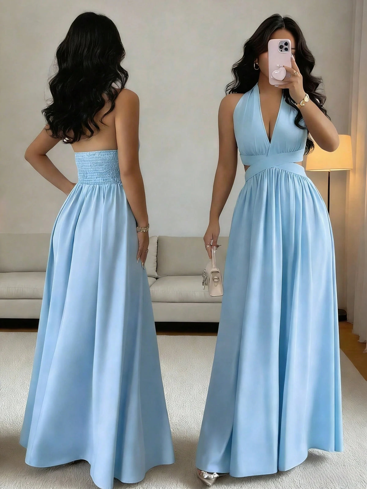 Women's Lilac Purple Elegant Party Dress