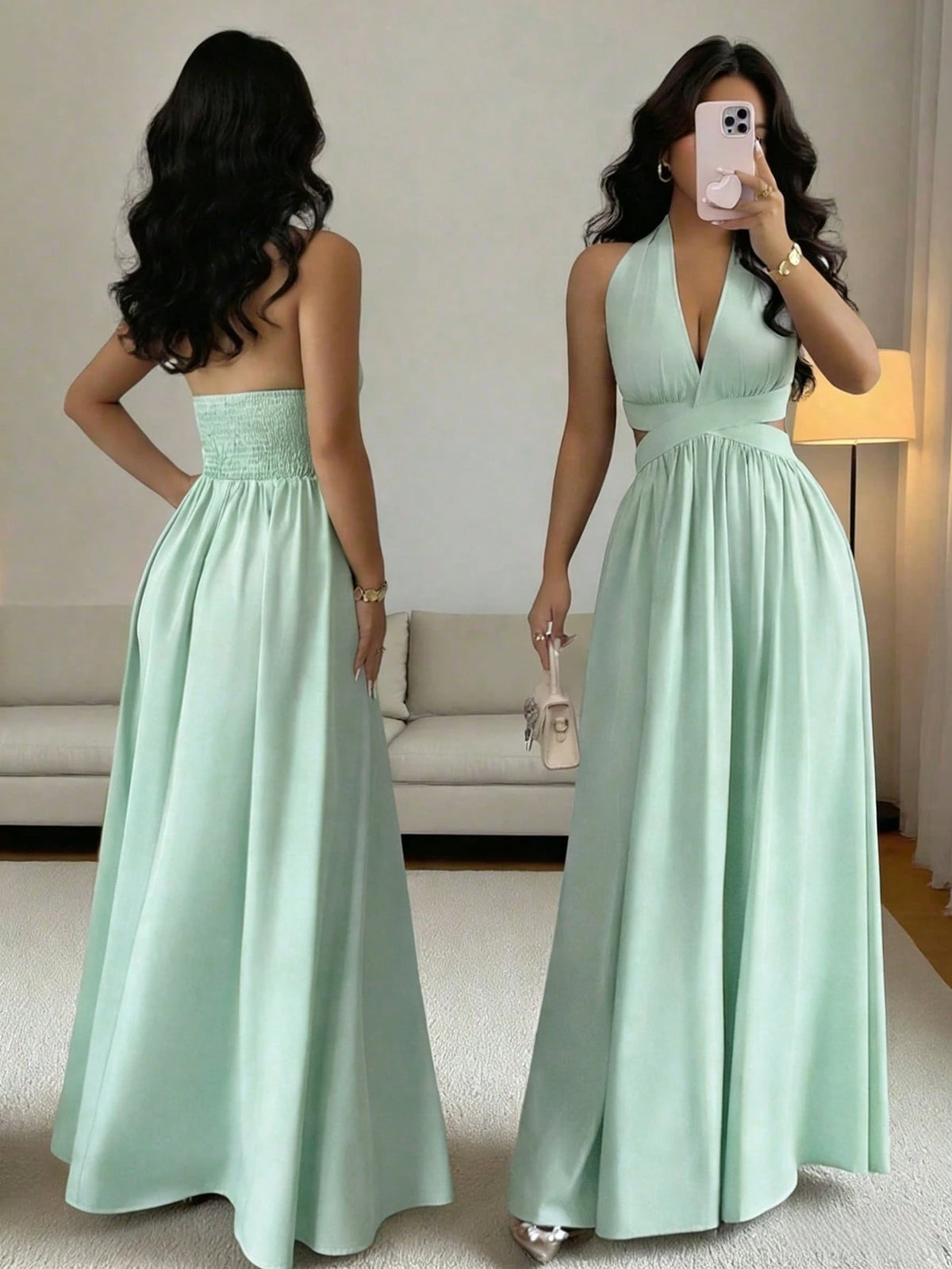 Women's Lilac Purple Elegant Party Dress