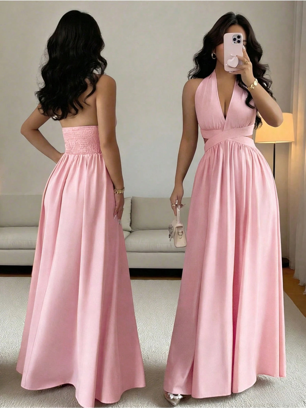 Women's Lilac Purple Elegant Party Dress