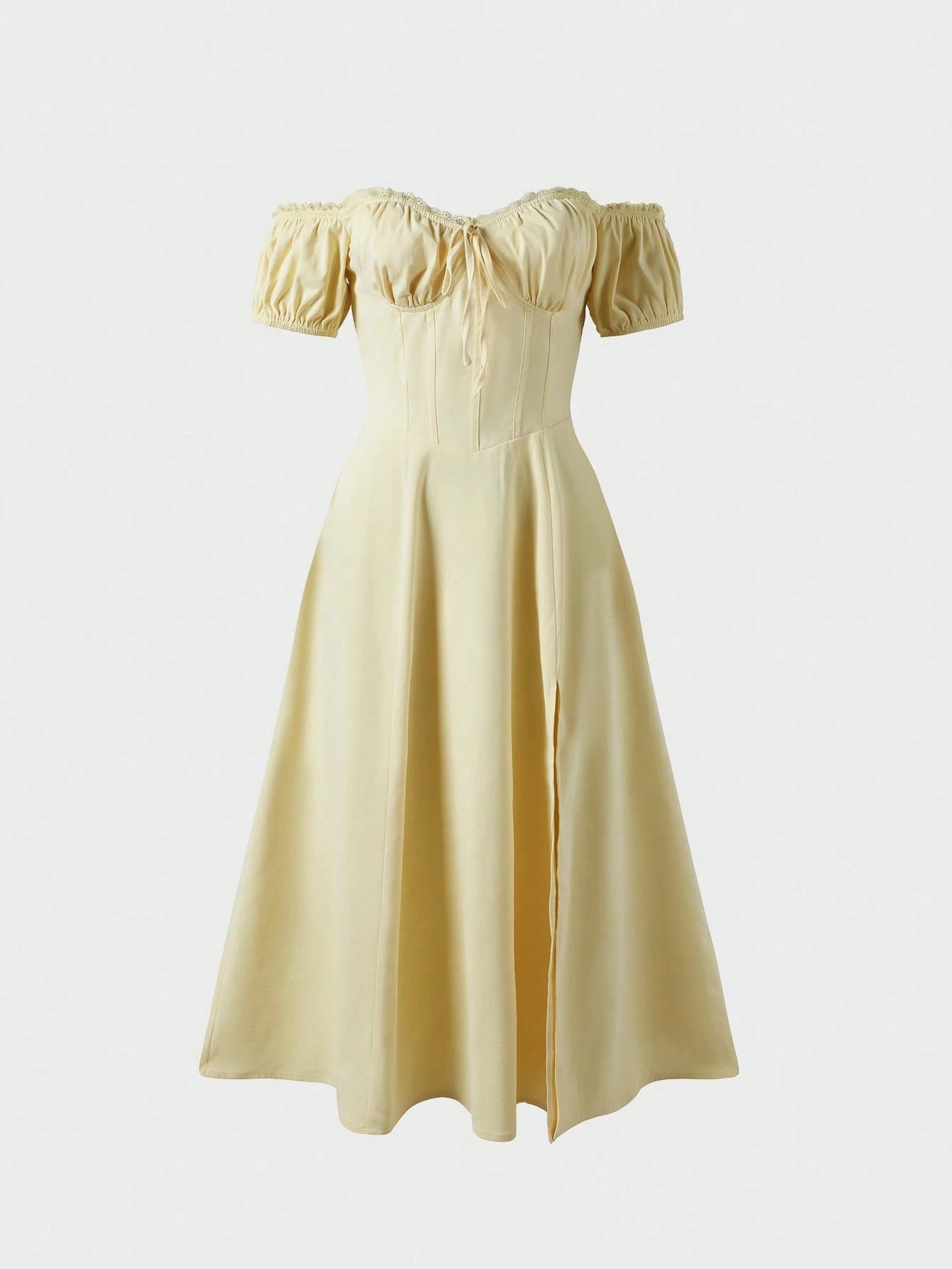 Glamful Elegant Sexy Charming Romantic Bodycon Off-Shoulder Dress,