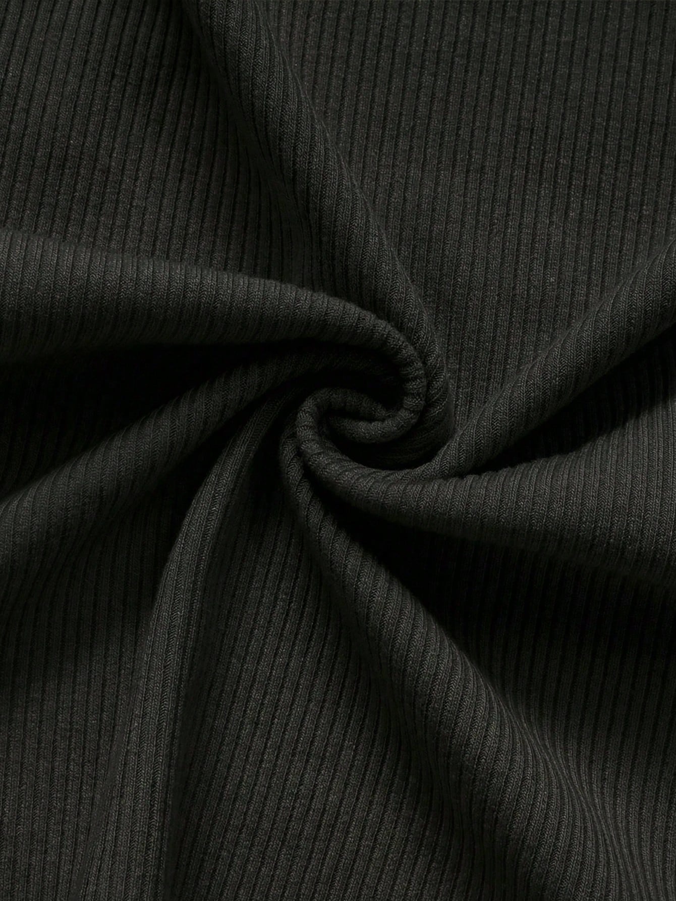 INAWLY French Knit V-Neck Waist-Defining A-Line Dress