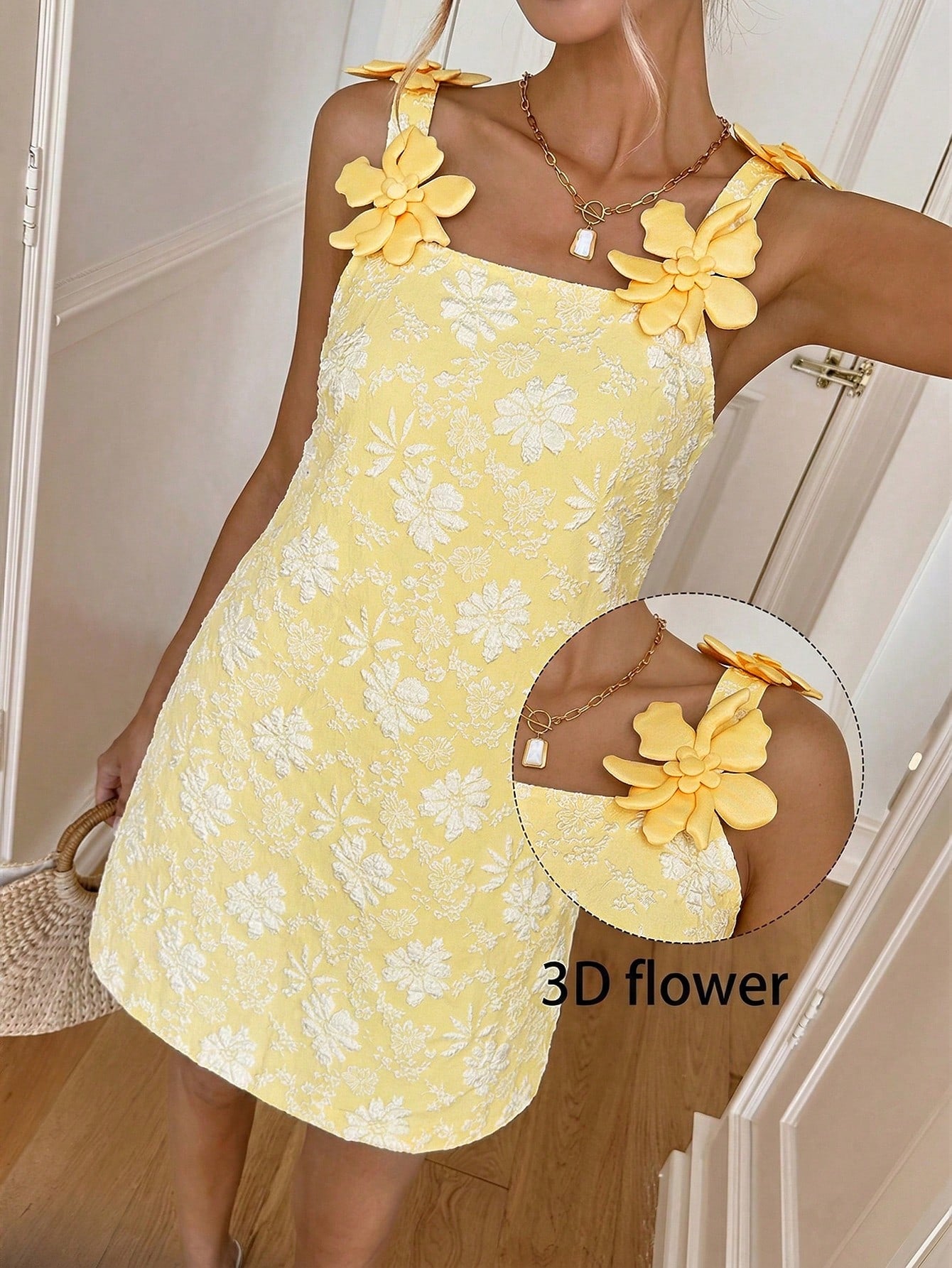Easowa Women's White Summer Elegant Romantic Wedding Casual Floral