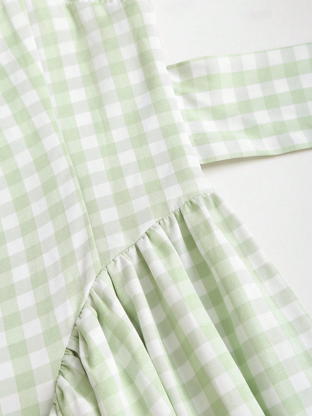 Sweetra French Romantic Plaid Flared Skirt Sweet Puff Dress Spaghetti