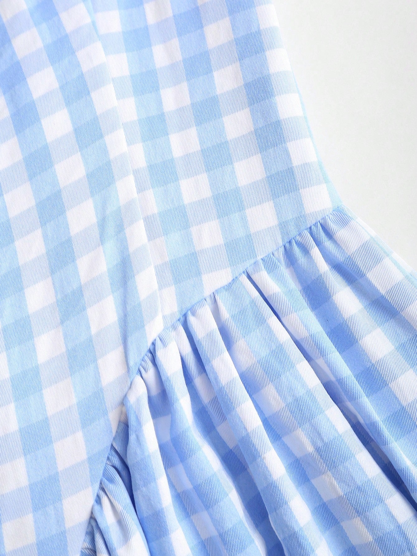 Sweetra French Romantic Plaid Flared Skirt Sweet Puff Dress Spaghetti