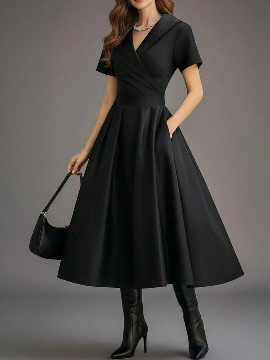 European And American Style French Elegant Fashion Turndown Collar