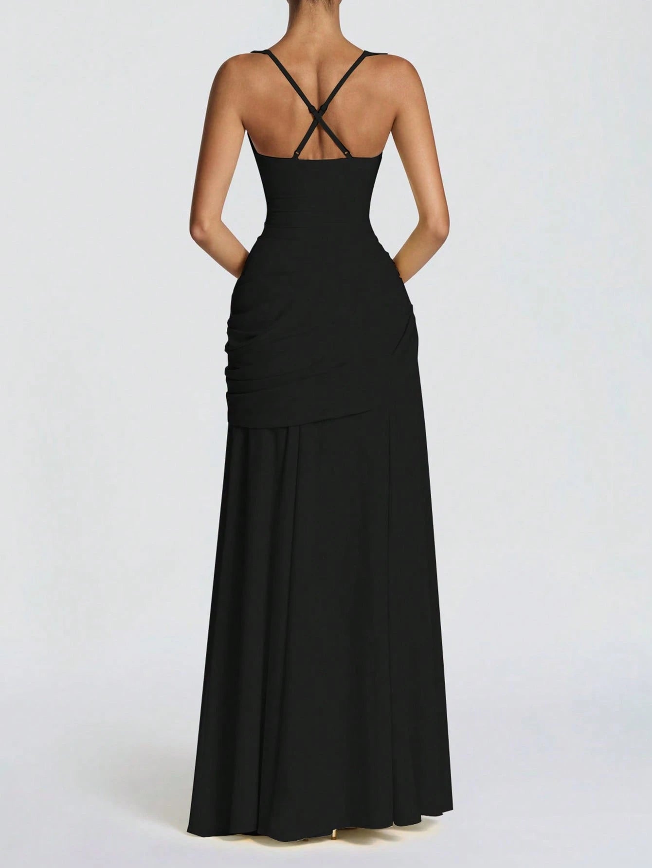 Yellow Elegant Strapless Summer Fitted Dress, Casual Backless Sleeveless Pleated Party Club Dress For Women - image 13