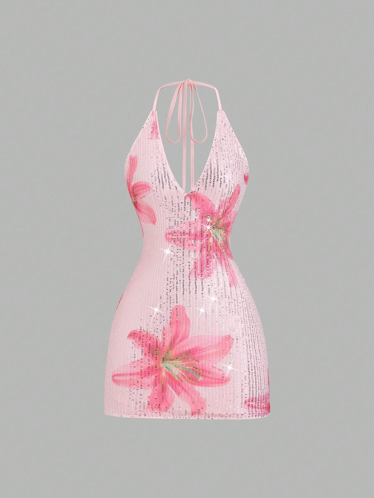Sweetra Women's New Spring/Summer Suitable For Vacation, Party, Elegant Romantic Floral Sequin Fabric Deep - image 13