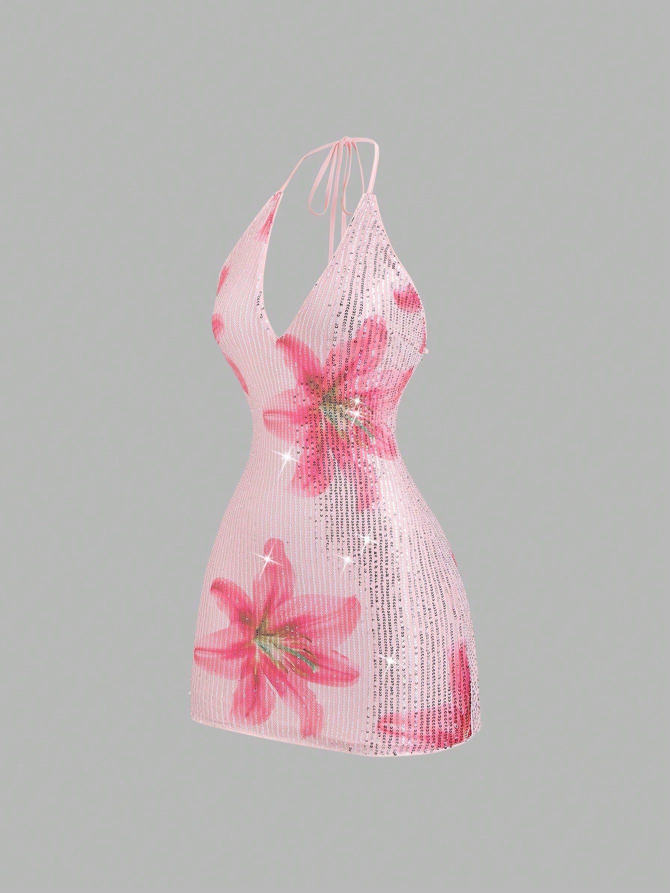 Sweetra Women's New Spring/Summer Suitable For Vacation, Party, Elegant Romantic Floral Sequin Fabric Deep - image 15