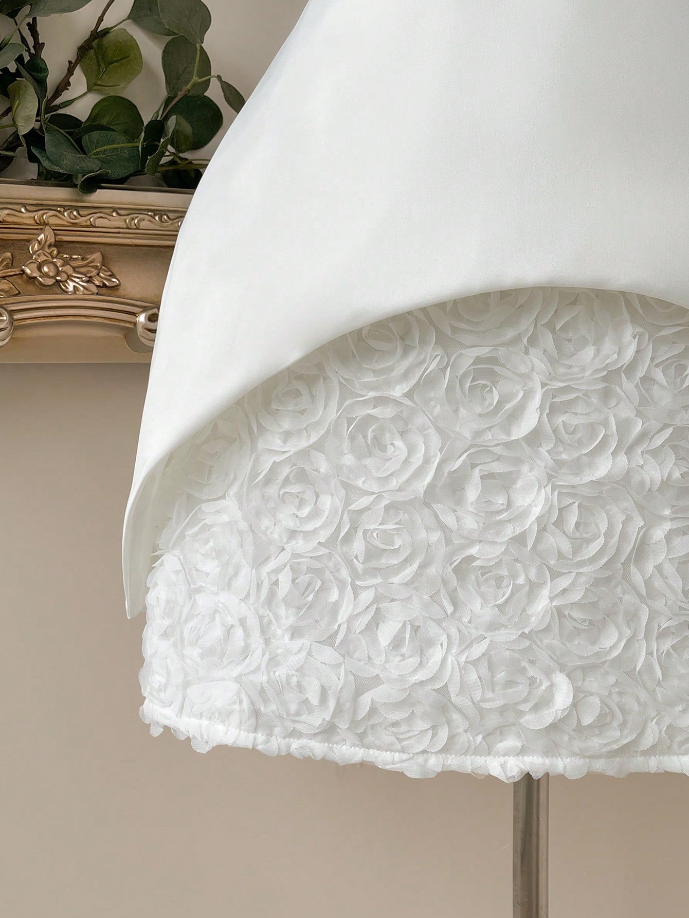 Lovelzi Elegant White Bridal Shower,3D Floral Rhinestone Strapless 2 In 1 Fishtail A-Line Evening Party - image 7