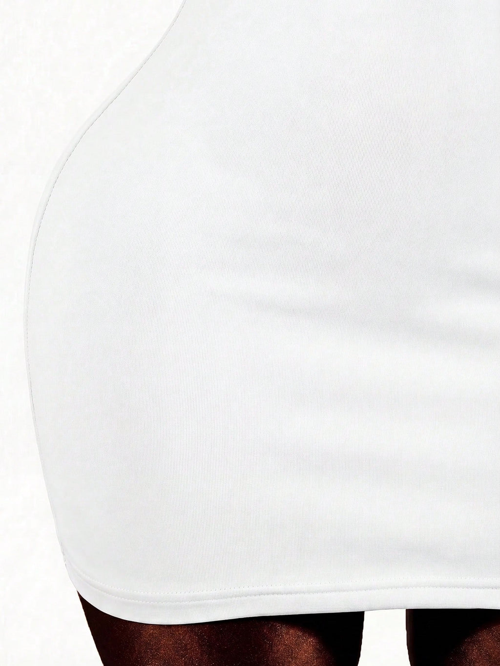 BamGleam 2026 Summer White Bandage Club Bodycon Short Dress,Back