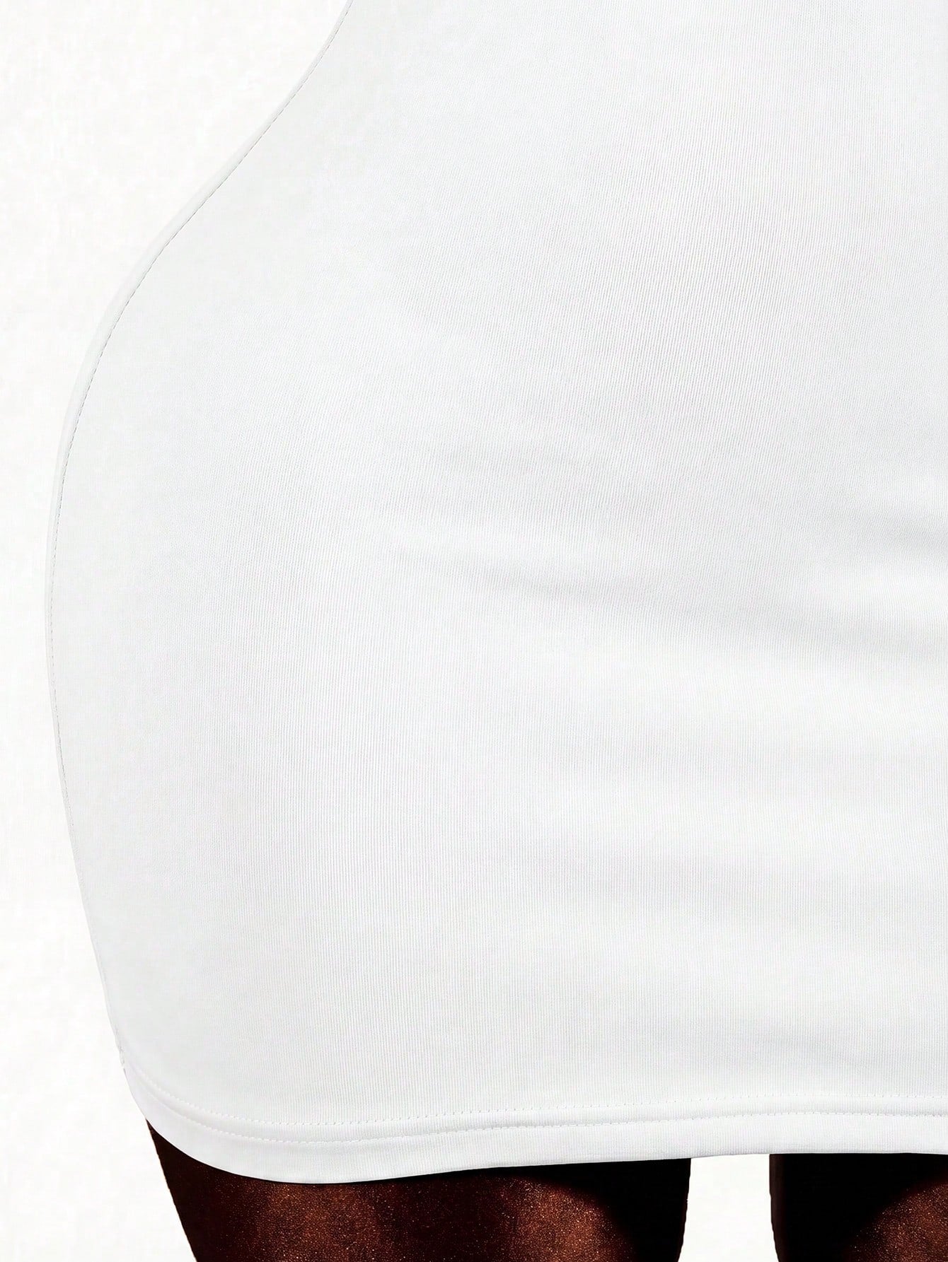 BamGleam 2026 Summer White Bandage Club Bodycon Short Dress,Back