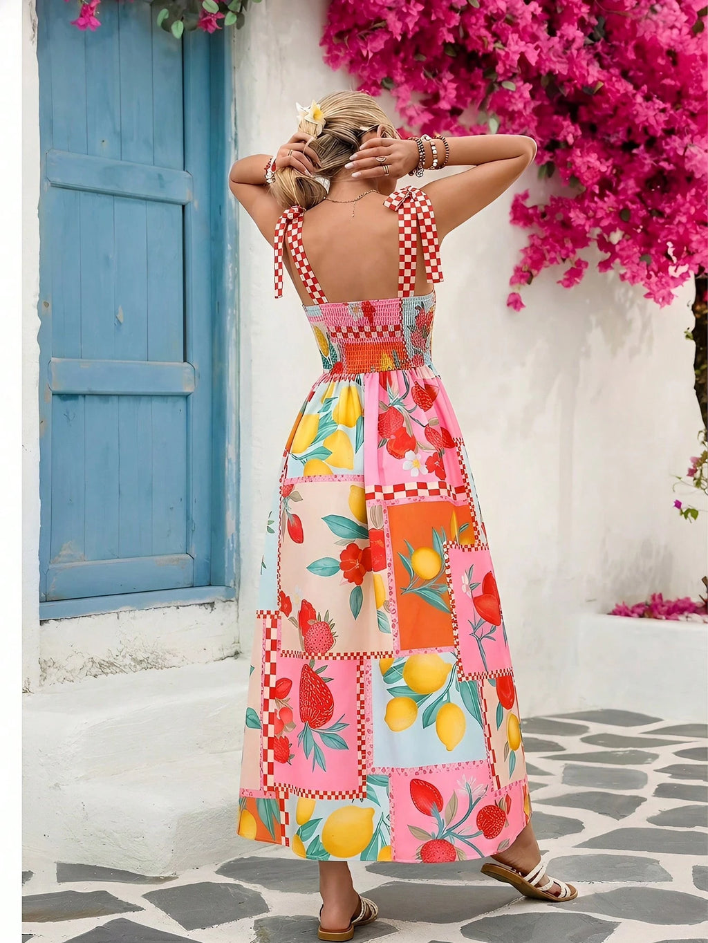 Vivid Eden Women's Pink Floral Boho Summer Beach Vacation Holiday