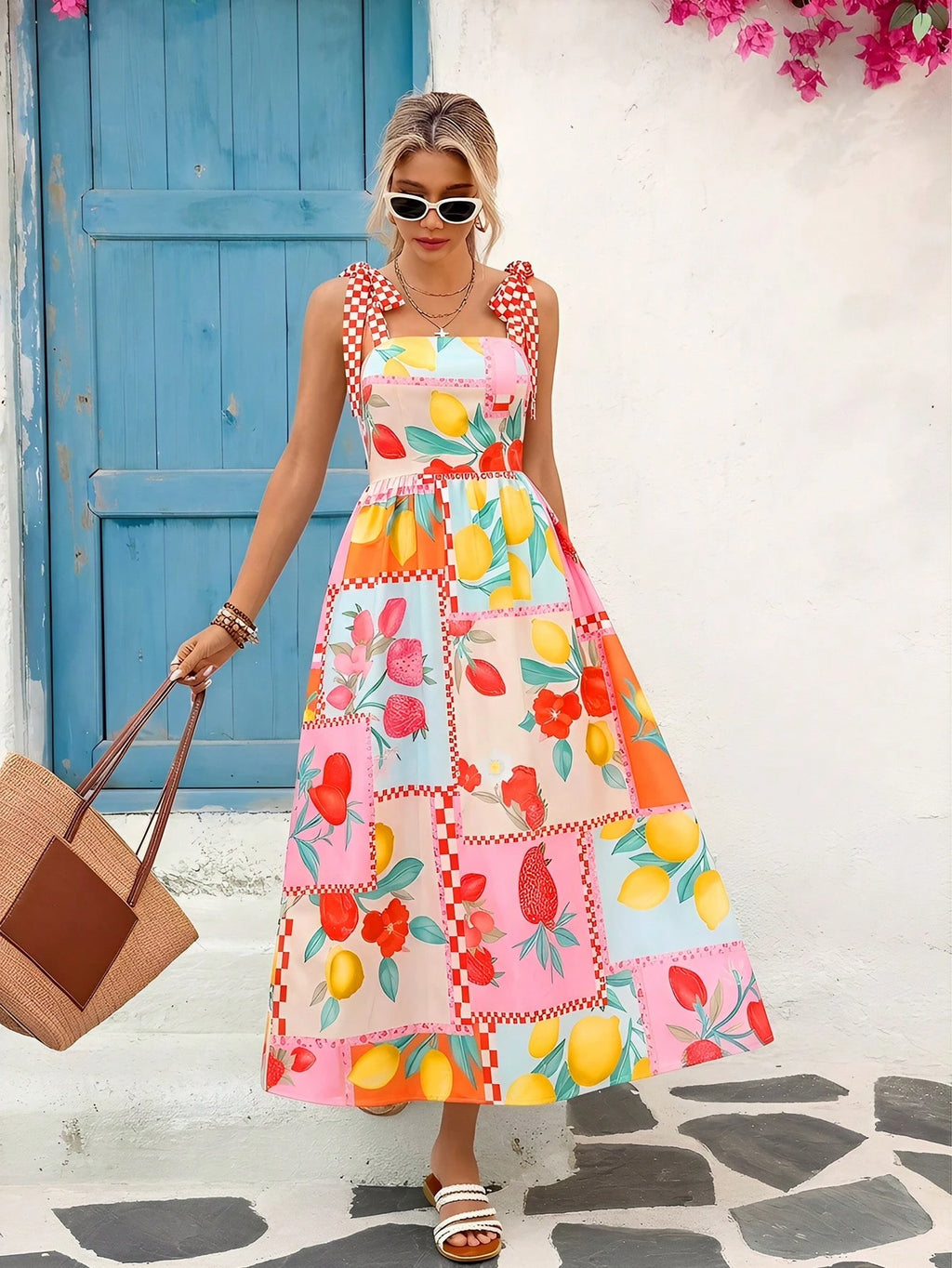 Vivid Eden Women's Pink Floral Boho Summer Beach Vacation Holiday