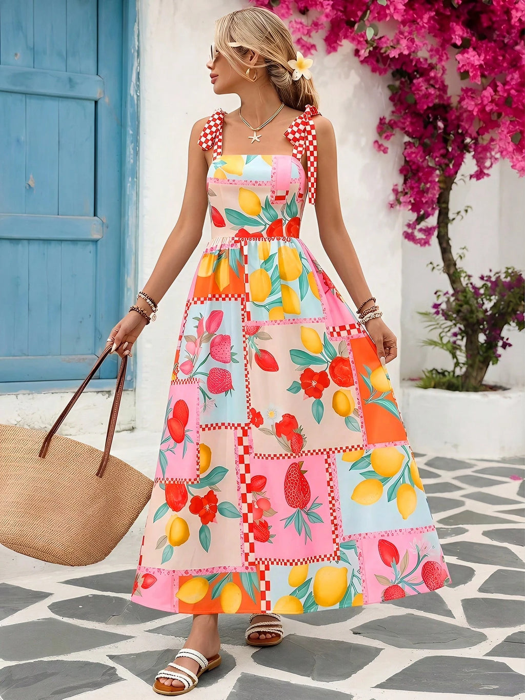 Vivid Eden Women's Pink Floral Boho Summer Beach Vacation Holiday