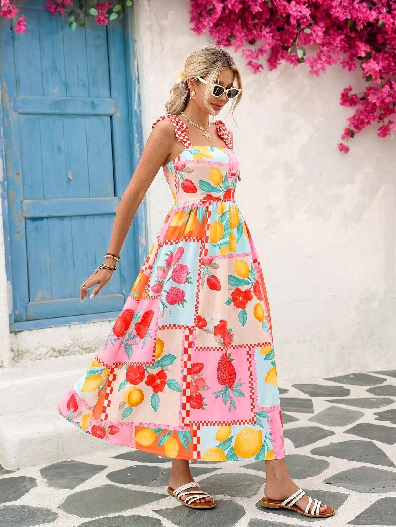 Vivid Eden Women's Pink Floral Boho Summer Beach Vacation Holiday