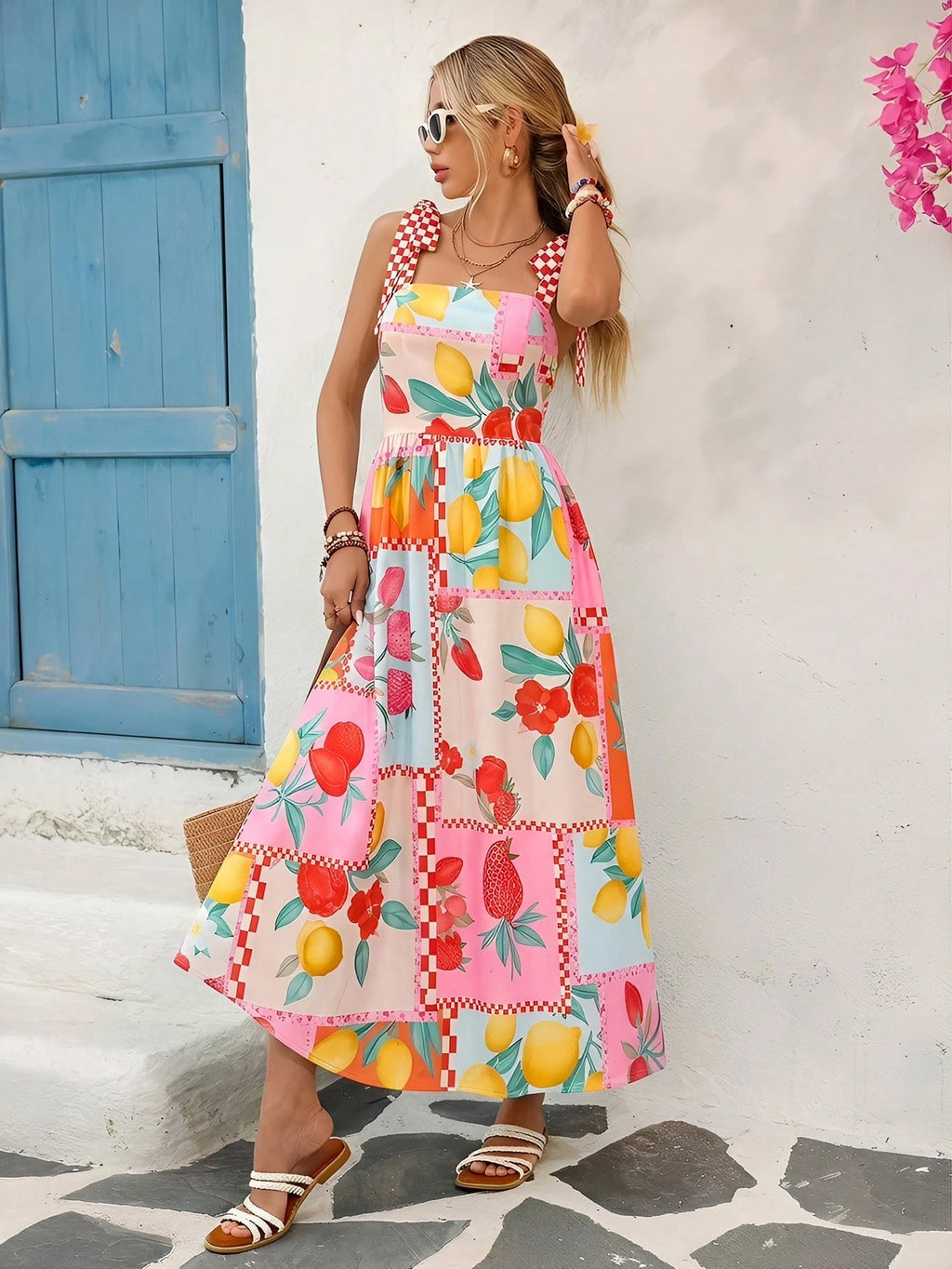 Vivid Eden Women's Pink Floral Boho Summer Beach Vacation Holiday