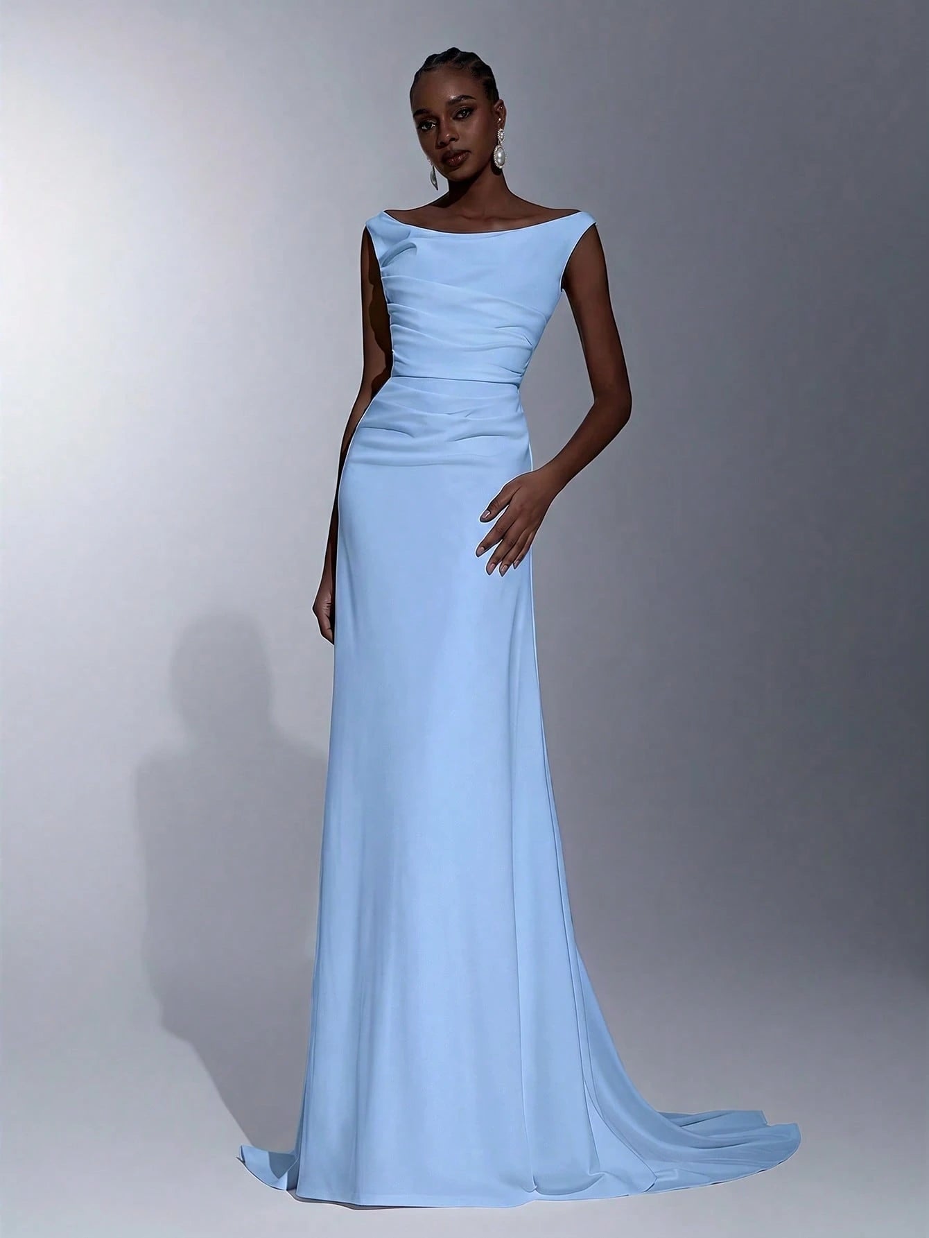 Elitara White Summer Elegant Formal Party Wedding Women's Dress,Southern French Style Deep U-Neck Pleated - image 9