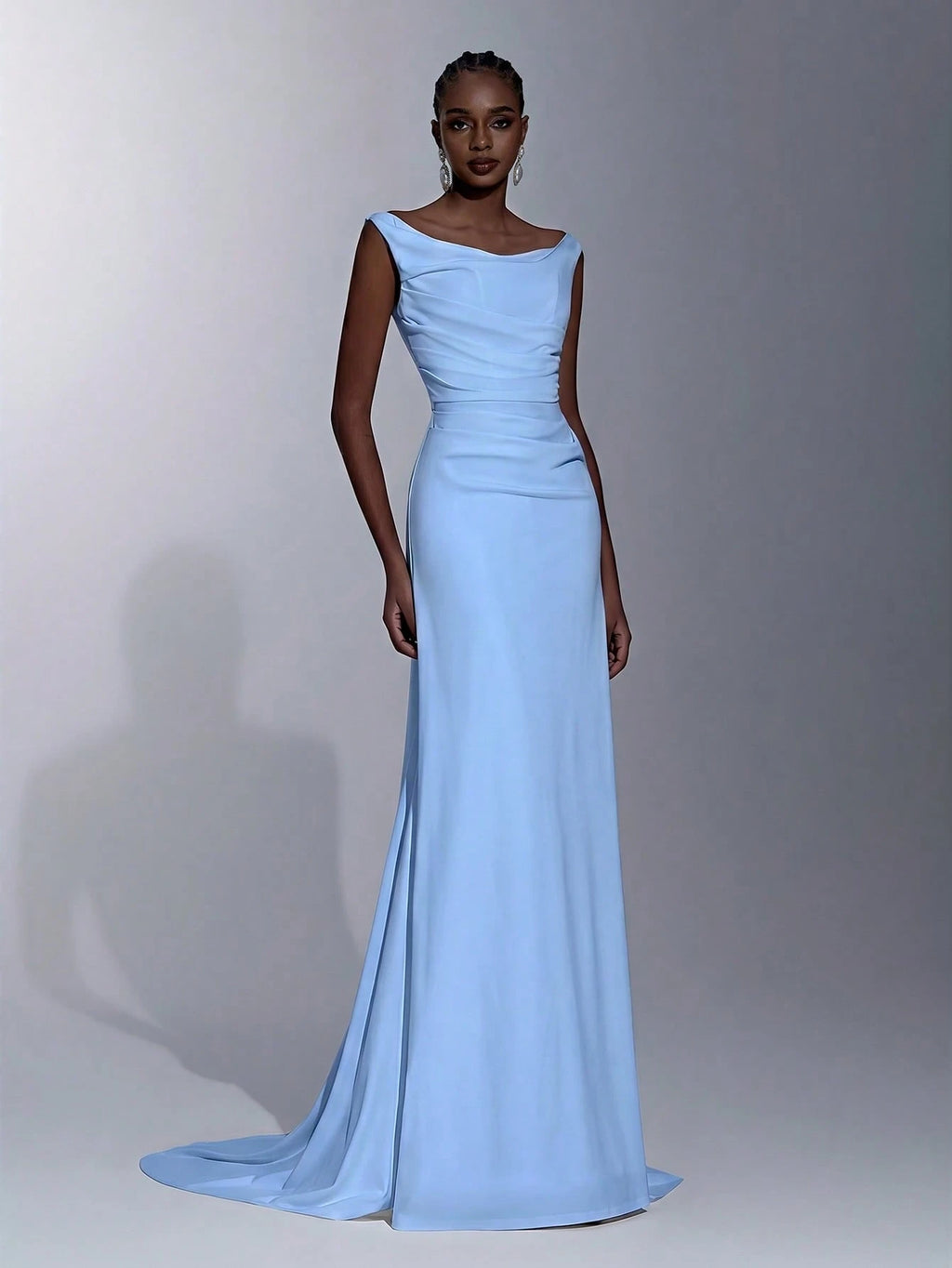 Elitara White Summer Elegant Formal Party Wedding Women's Dress,Southern French Style Deep U-Neck Pleated - image 12