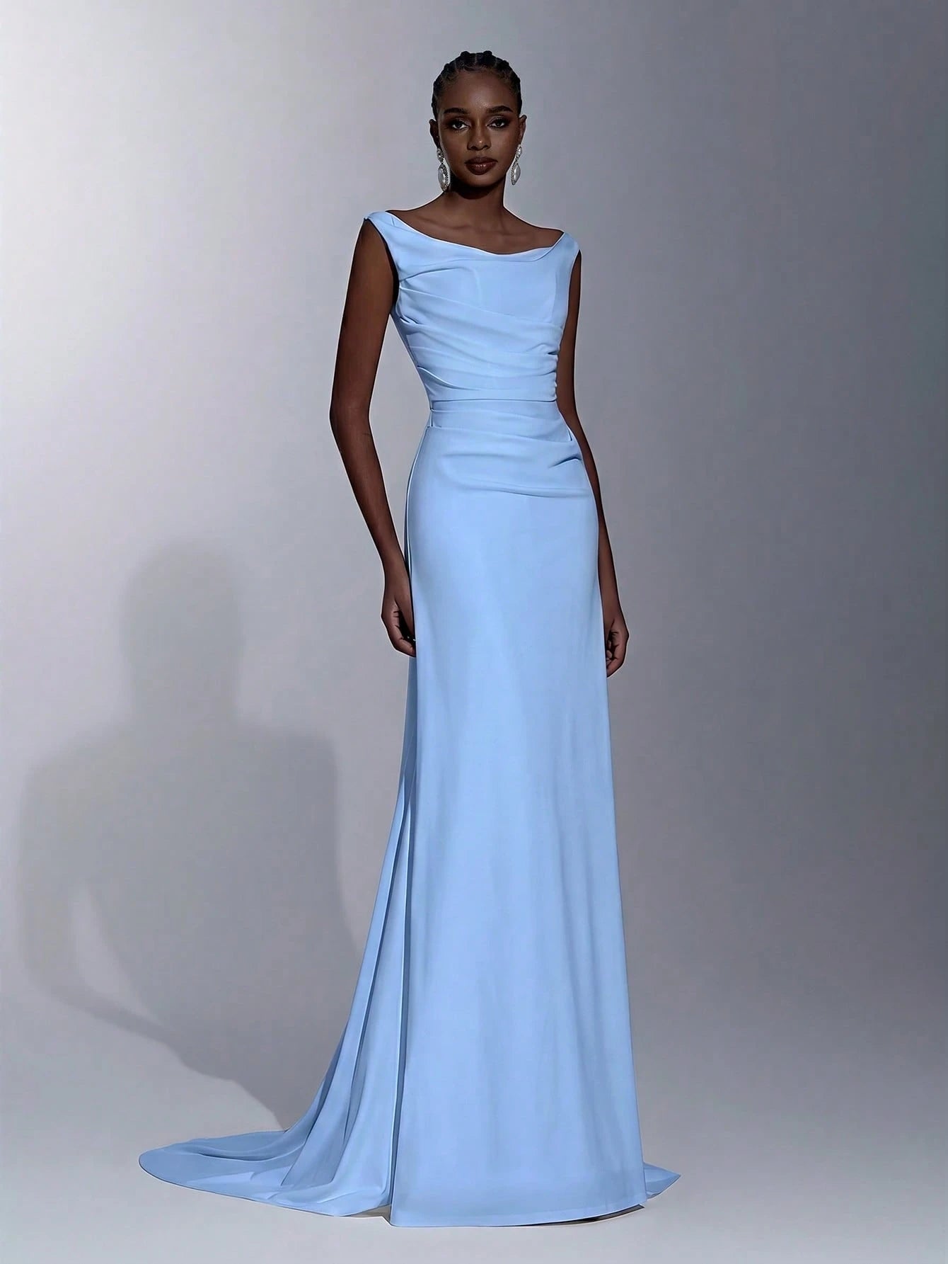 Elitara White Summer Elegant Formal Party Wedding Women's Dress,Southern French Style Deep U-Neck Pleated - image 12