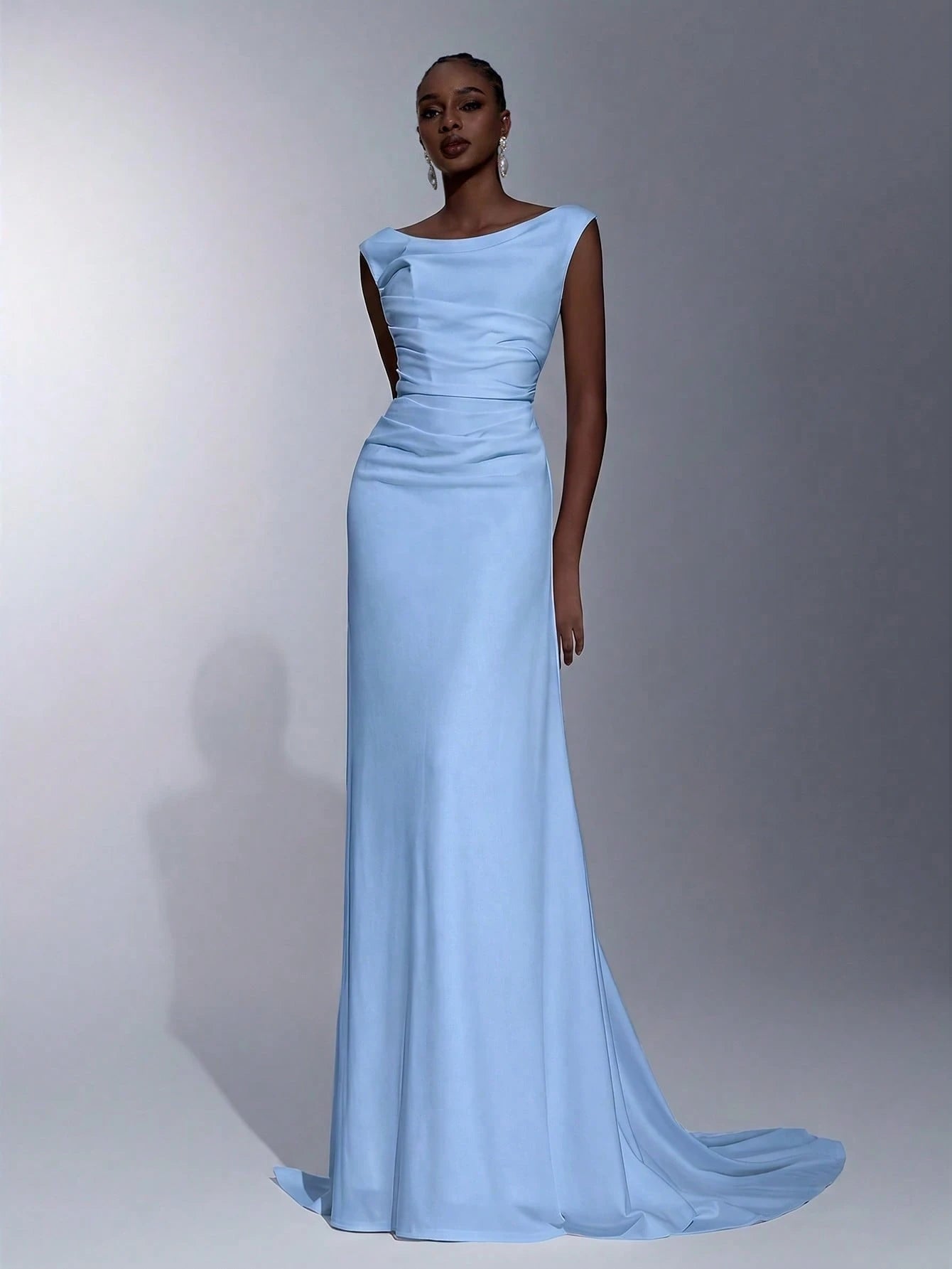 Elitara White Summer Elegant Formal Party Wedding Women's Dress,Southern French Style Deep U-Neck Pleated - image 13