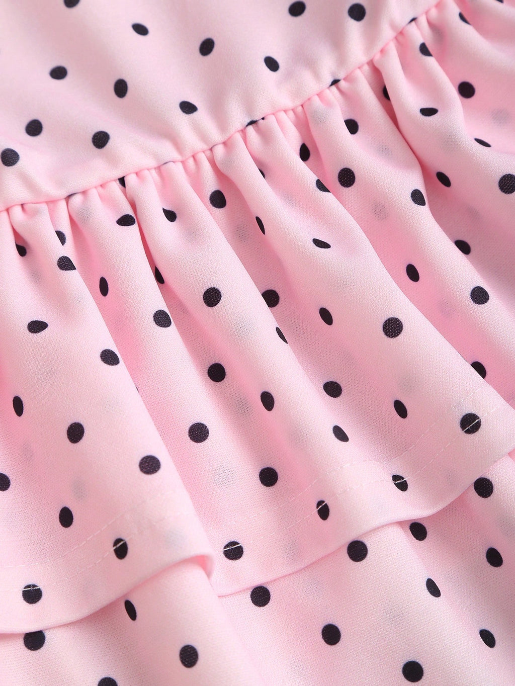 Sweetra Black And White Polka Dot Summer Cute Picnic Dress,French