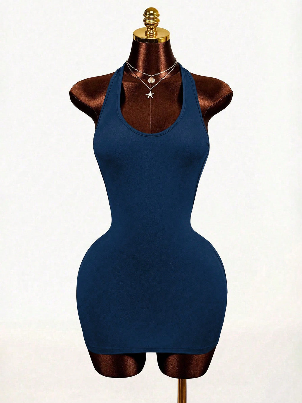 BamGleam 2026 Summer White Bandage Club Bodycon Short Dress,Back