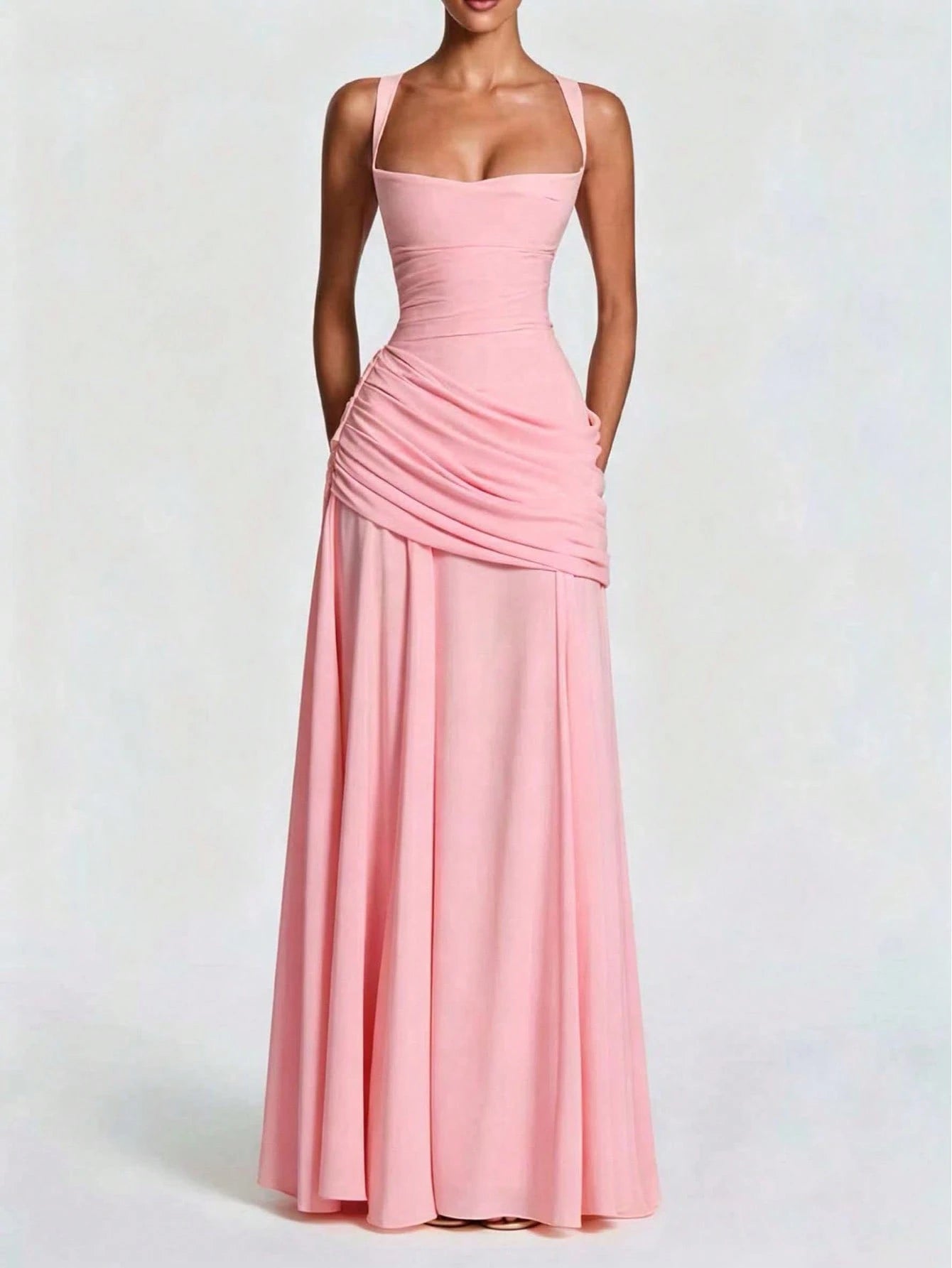 Yellow Elegant Strapless Summer Fitted Dress, Casual Backless