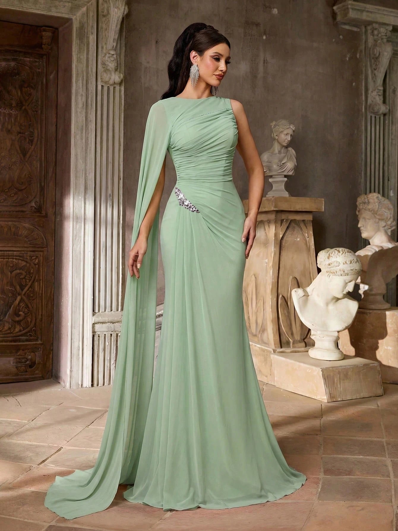 Aureia Elegant Graceful Sophisticated High Elastic Mesh Fabric Round