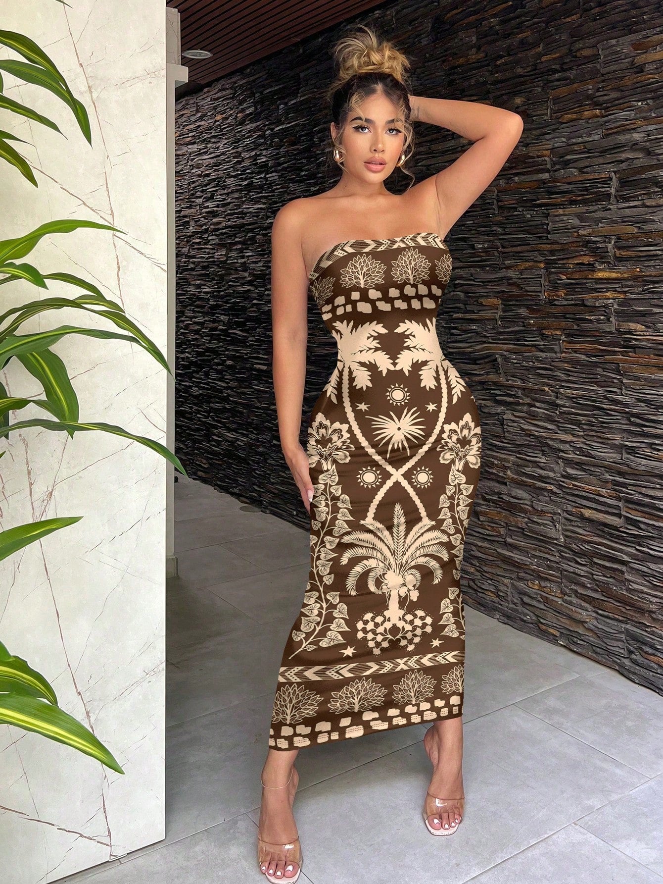 SXY Women's Ombre Floral & Leopard Print Dress, For Dates, Parties, Beach, Vacation, Suitable - image 17